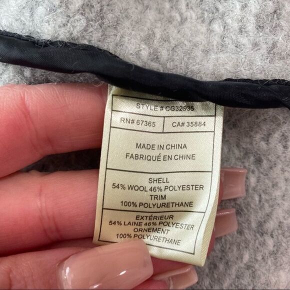 CUPCAKES & CASHMERE Gray Wool Open front Sweater Cardigan - Picture 8 of 9